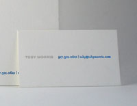 Toby Morris business card; designed by Jenny Herrick - www.jennyherrick.com